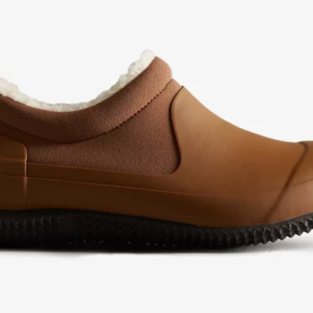 Hunter Women's Insulated Vegan Shearling Shoe in Thicket Brown -- NWT